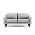 Canapé 2 places gris clair 142 x 82 x 84 cm polyester forme droite